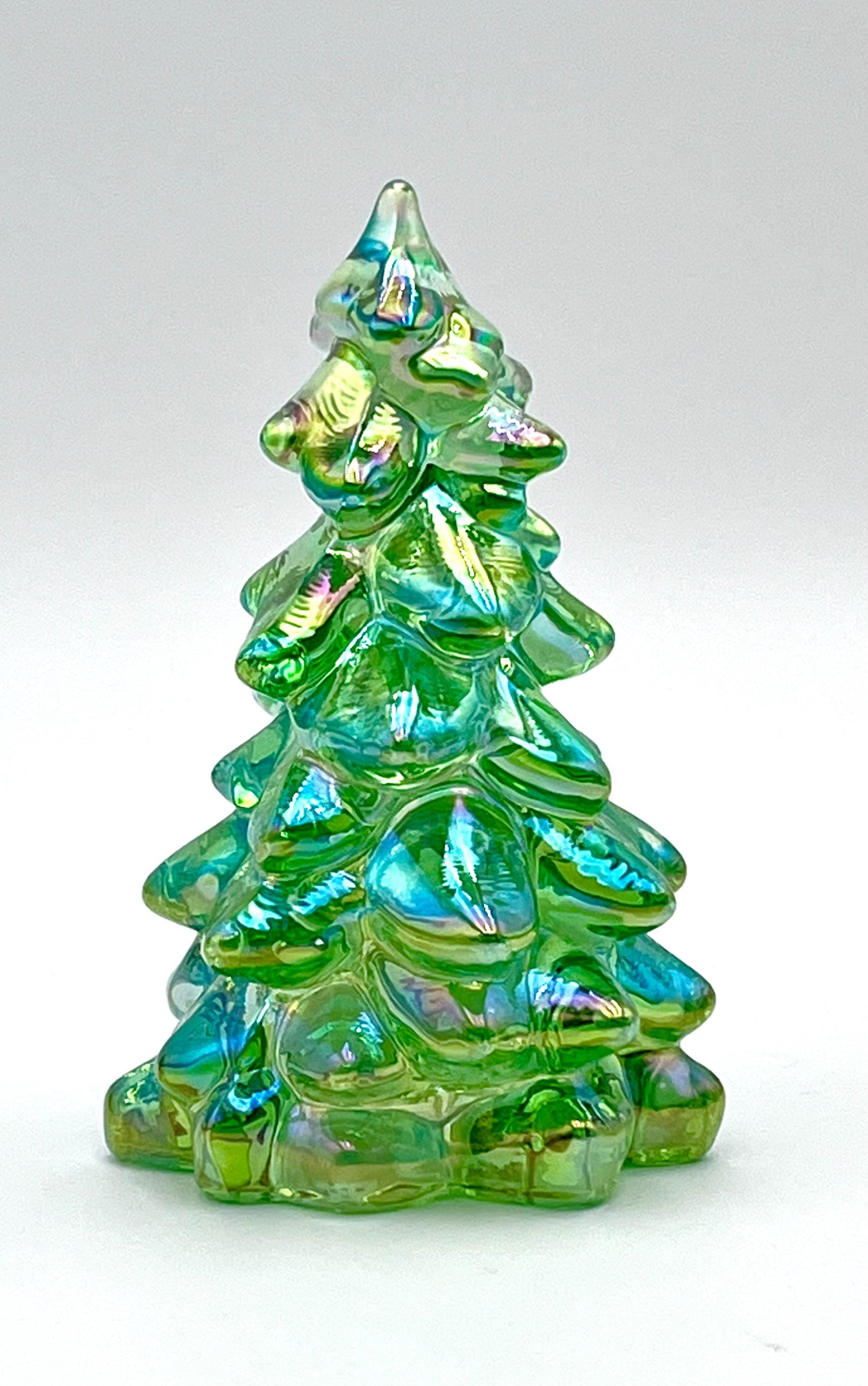 Mosser Glass Tree 5-1/2" Tree, Your Choice of 17 Colors Hand Pressed Glass Pine Tree