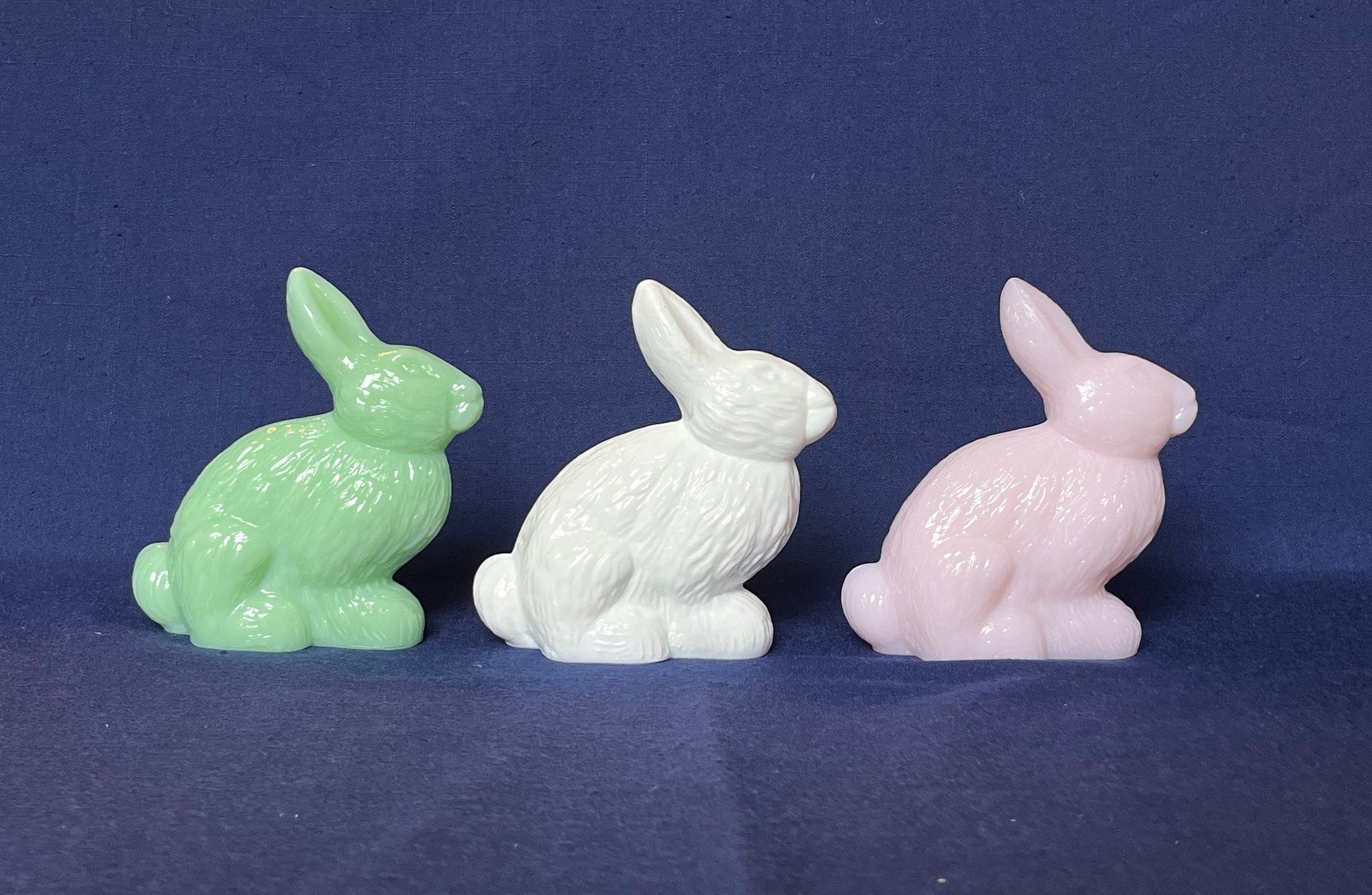 Mosser Standing Rabbit, Your CHOICE of Jadeite, Milk Glass or Pink Bunny or Rabbit 5-1/4" High 4-3/4" Long