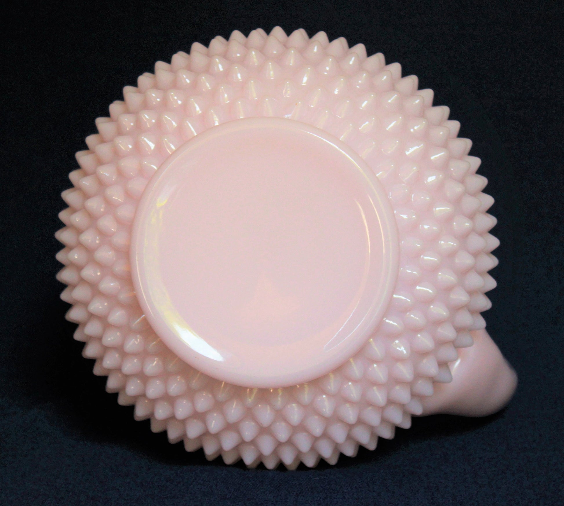Mosser Pink Hobnail Pitcher, Crown Tuscan 88 oz Hobnail Beverage Server