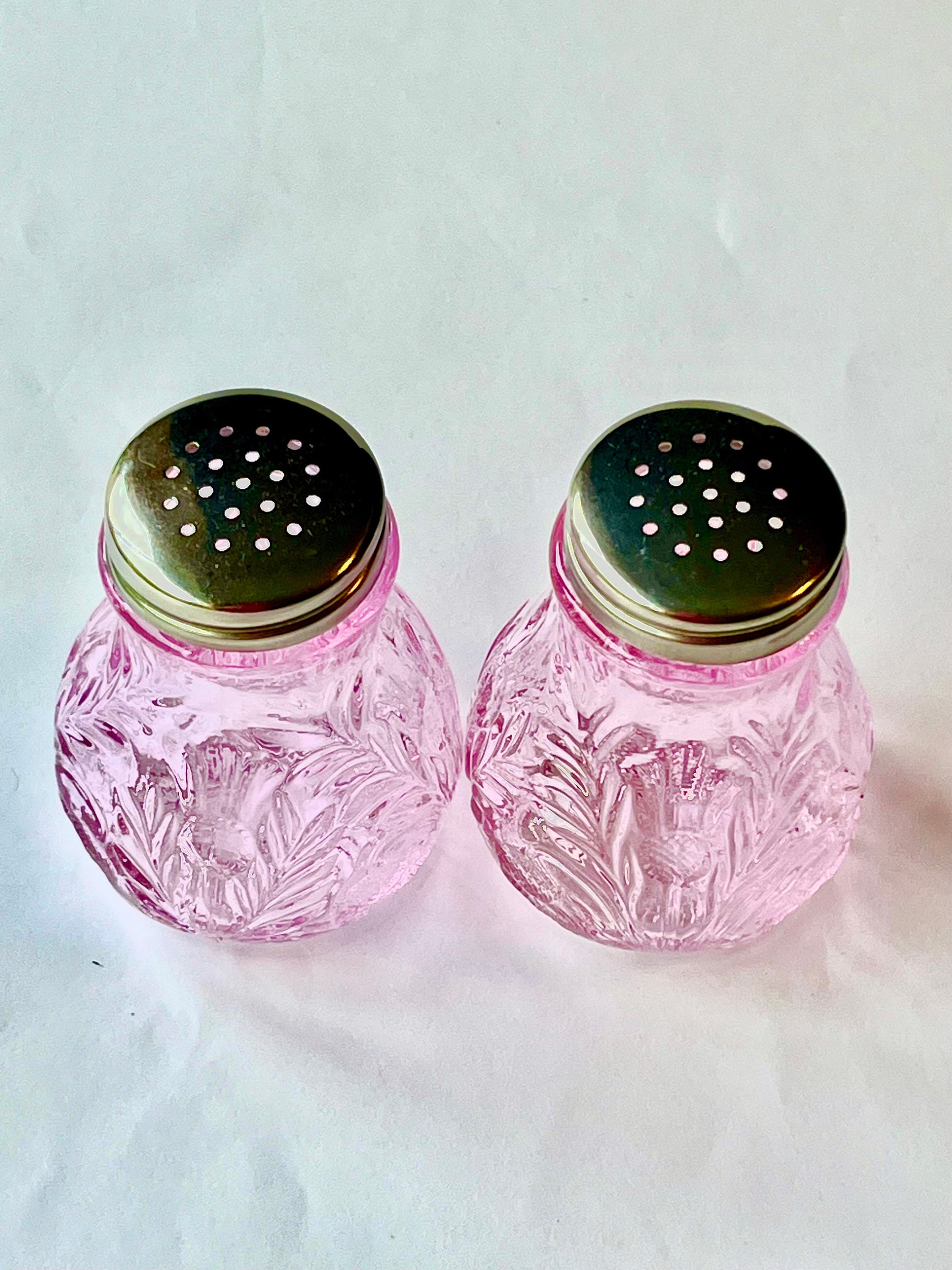 Rose Thistle Salt & Pepper Shakers 3" High also called Reverse Thistle