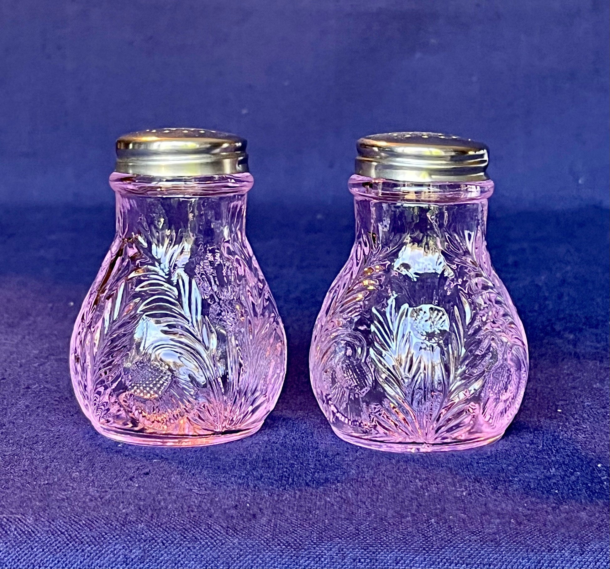 Rose Thistle Salt & Pepper Shakers 3" High also called Reverse Thistle