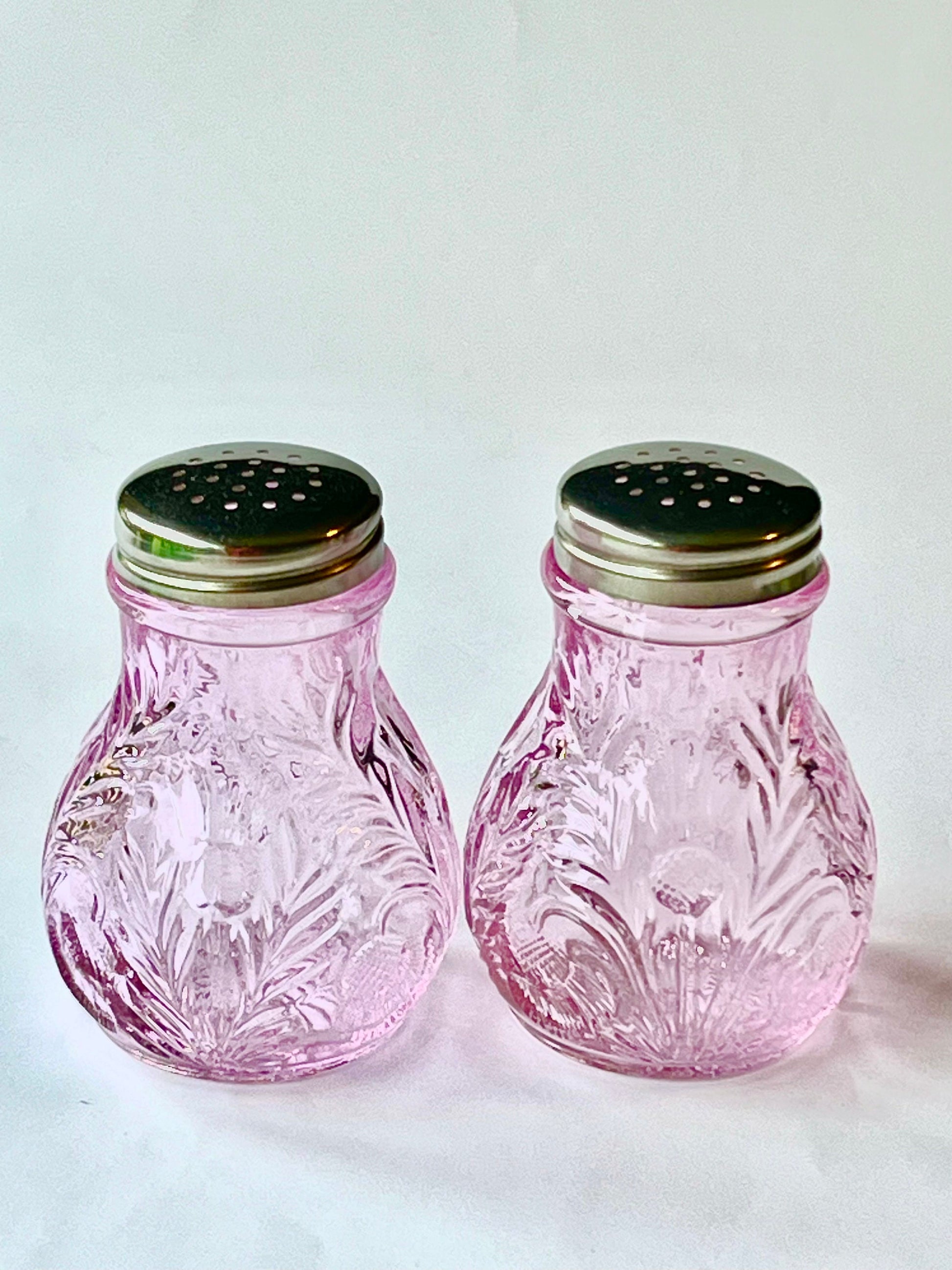 Rose Thistle Salt & Pepper Shakers 3" High also called Reverse Thistle