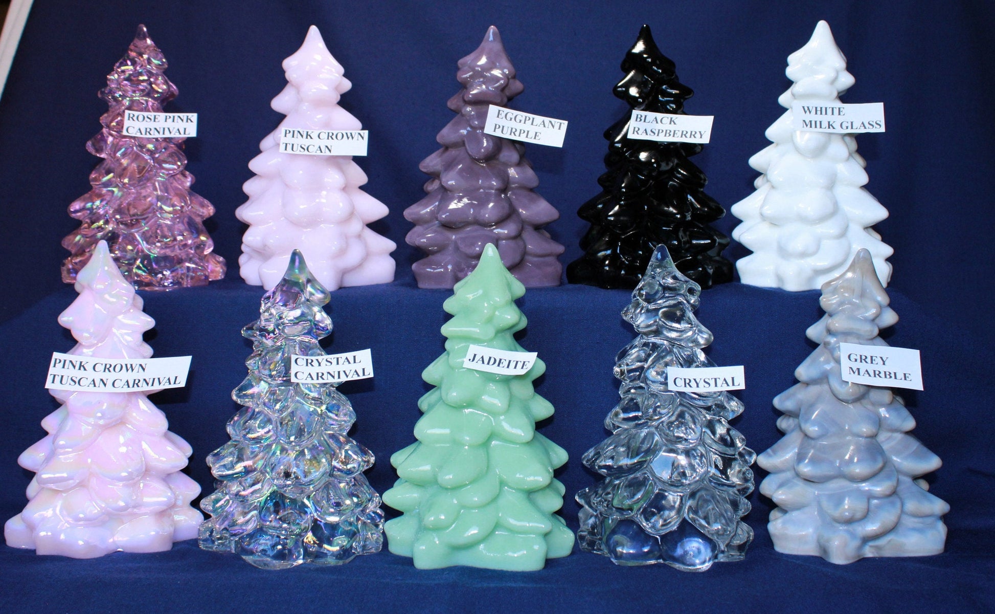Mosser Glass 8" Tree, Hand Pressed Glass Pine Tree, Your Choice of 17 Colors