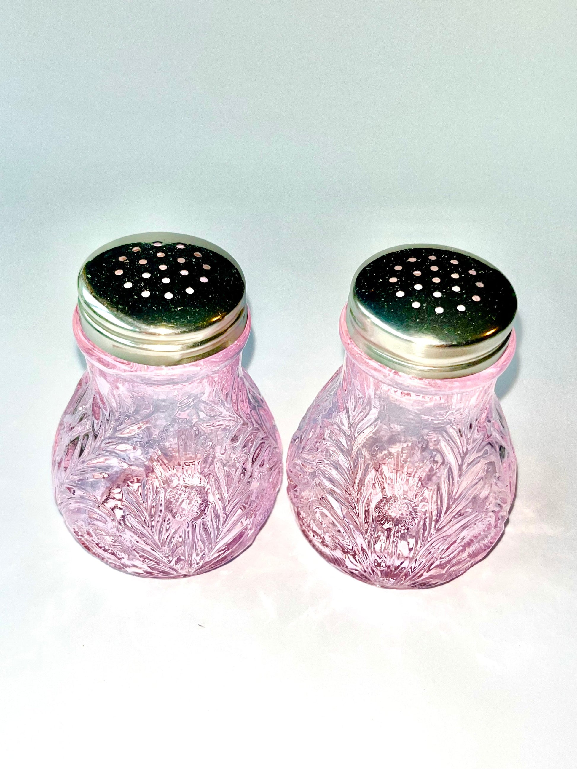 Rose Thistle Salt & Pepper Shakers 3" High also called Reverse Thistle