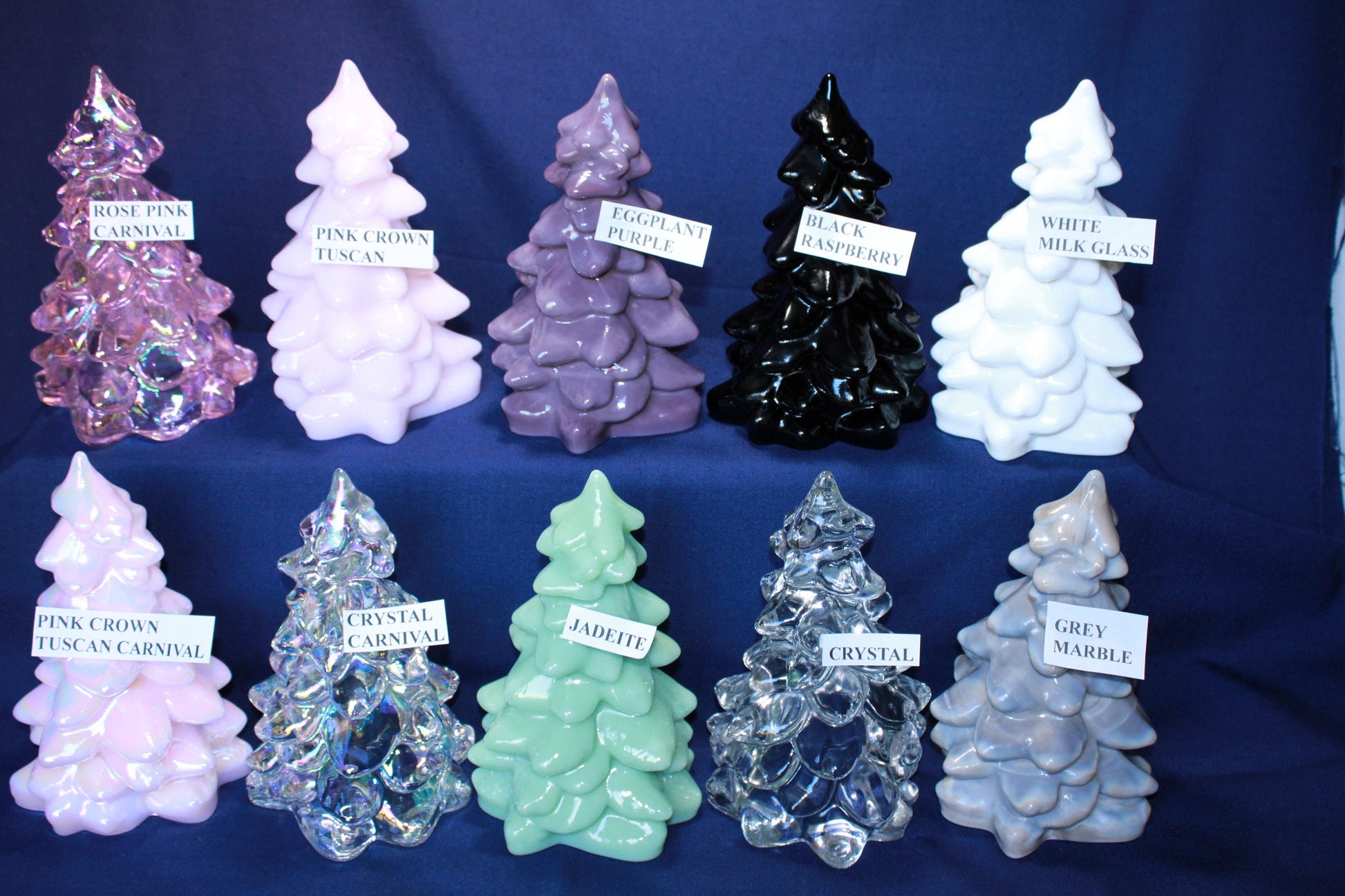 Mosser Glass 8" Tree, Hand Pressed Glass Pine Tree, Your Choice of 17 Colors