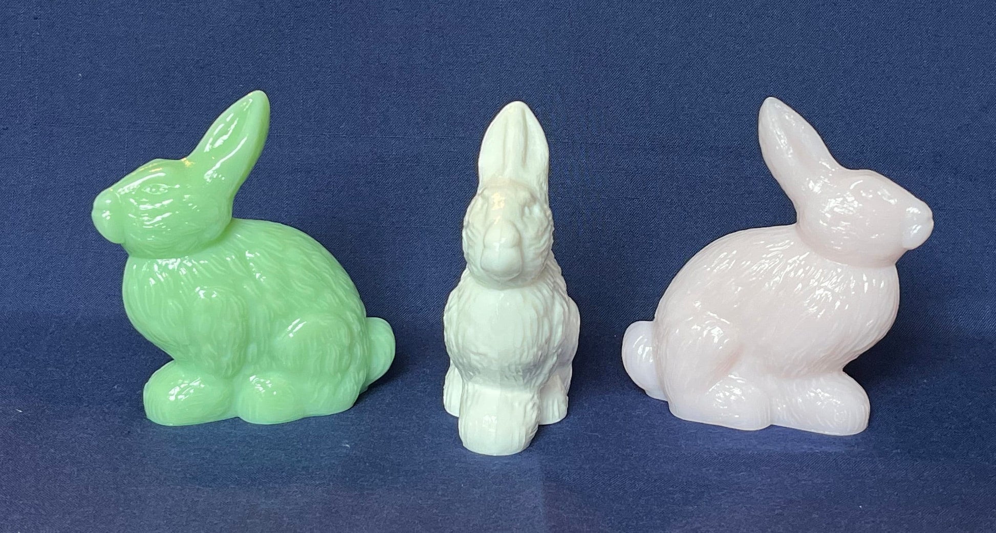 Mosser Standing Rabbit, Your CHOICE of Jadeite, Milk Glass or Pink Bunny or Rabbit 5-1/4" High 4-3/4" Long