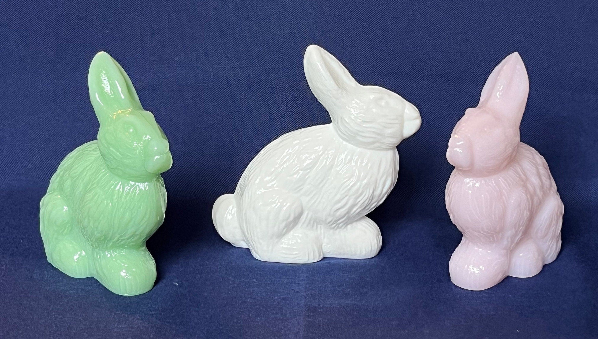 Mosser Standing Rabbit, Your CHOICE of Jadeite, Milk Glass or Pink Bunny or Rabbit 5-1/4" High 4-3/4" Long