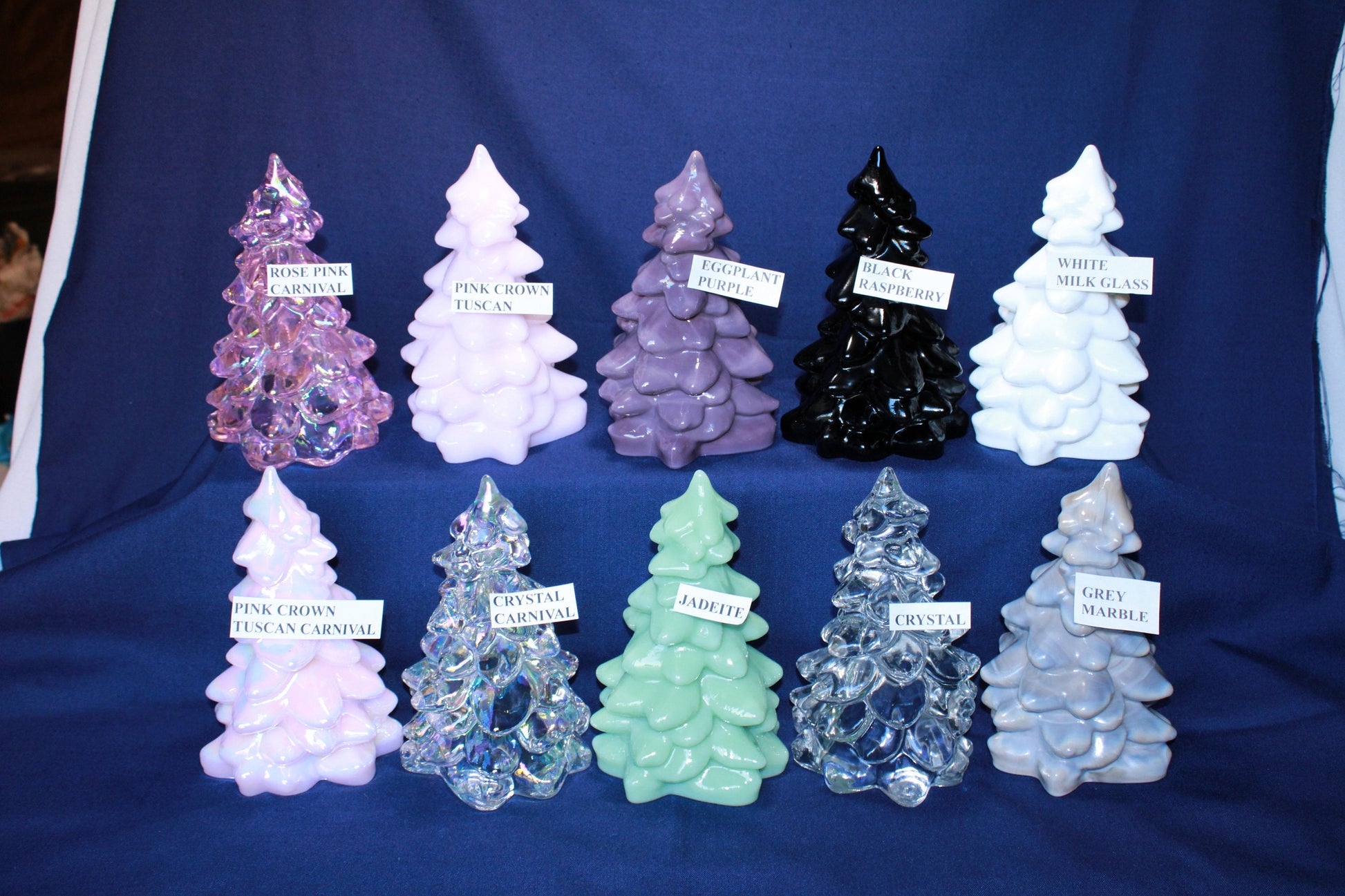 Mosser Glass 8" Tree, Hand Pressed Glass Pine Tree, Your Choice of 17 Colors