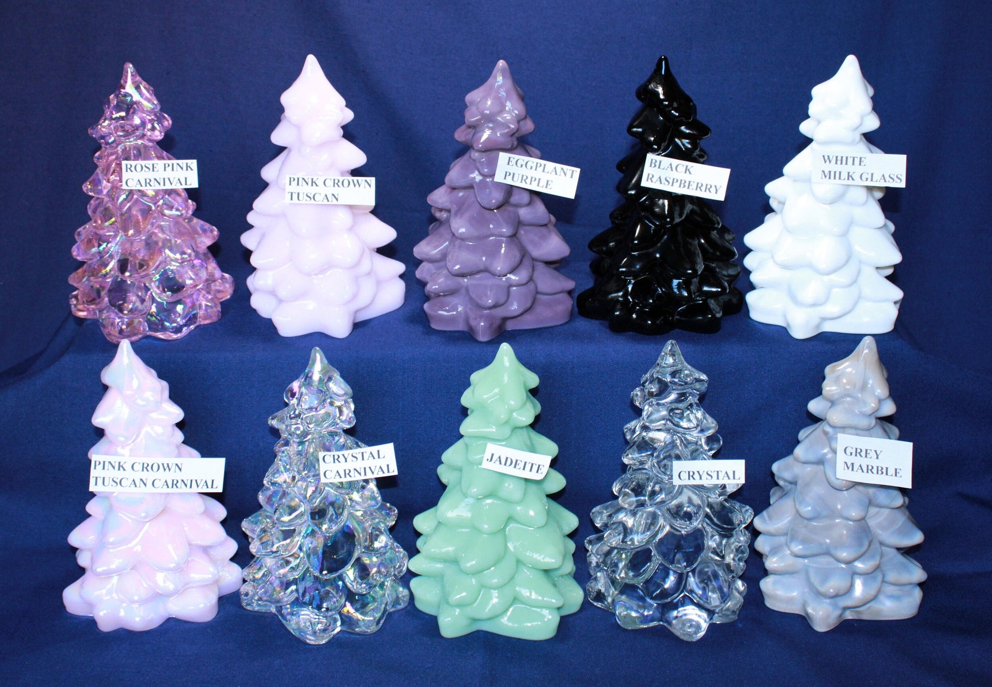 Mosser Glass 8" Tree, Hand Pressed Glass Pine Tree, Your Choice of 17 Colors