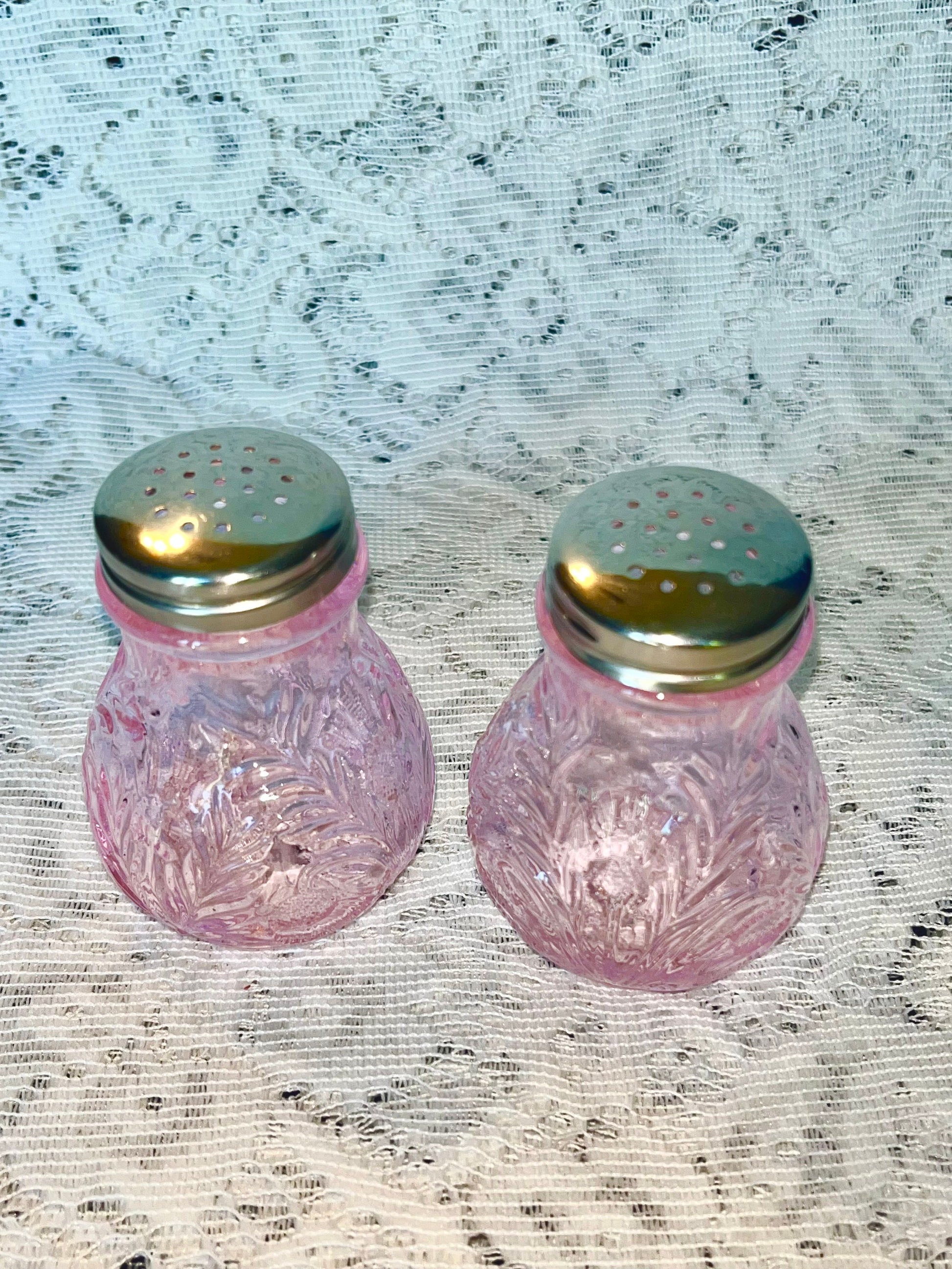 Rose Thistle Salt & Pepper Shakers 3" High also called Reverse Thistle