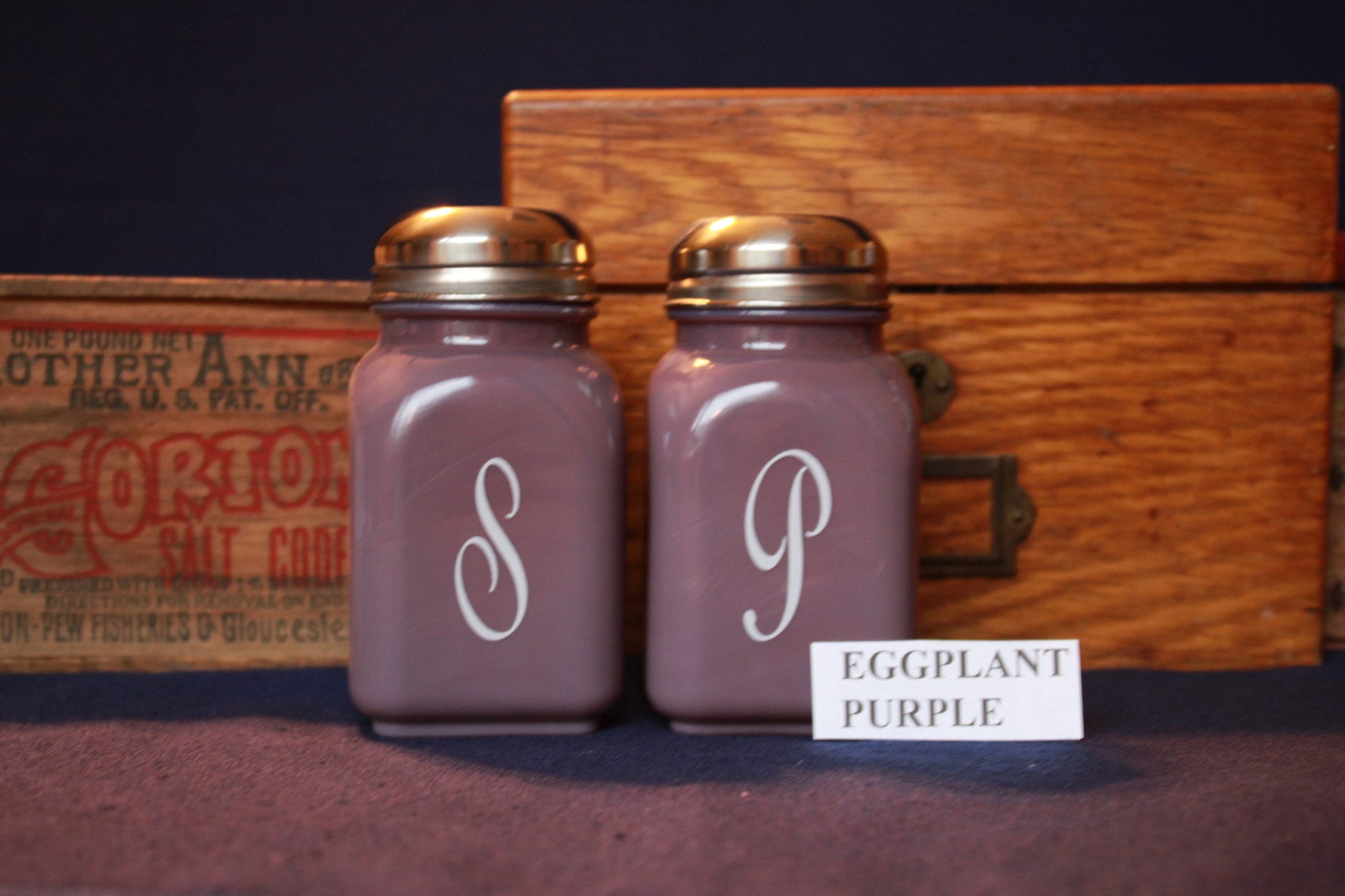 Monogram Salt and Pepper Shakers by Mosser Farmhouse Style, Your Choice of Colors