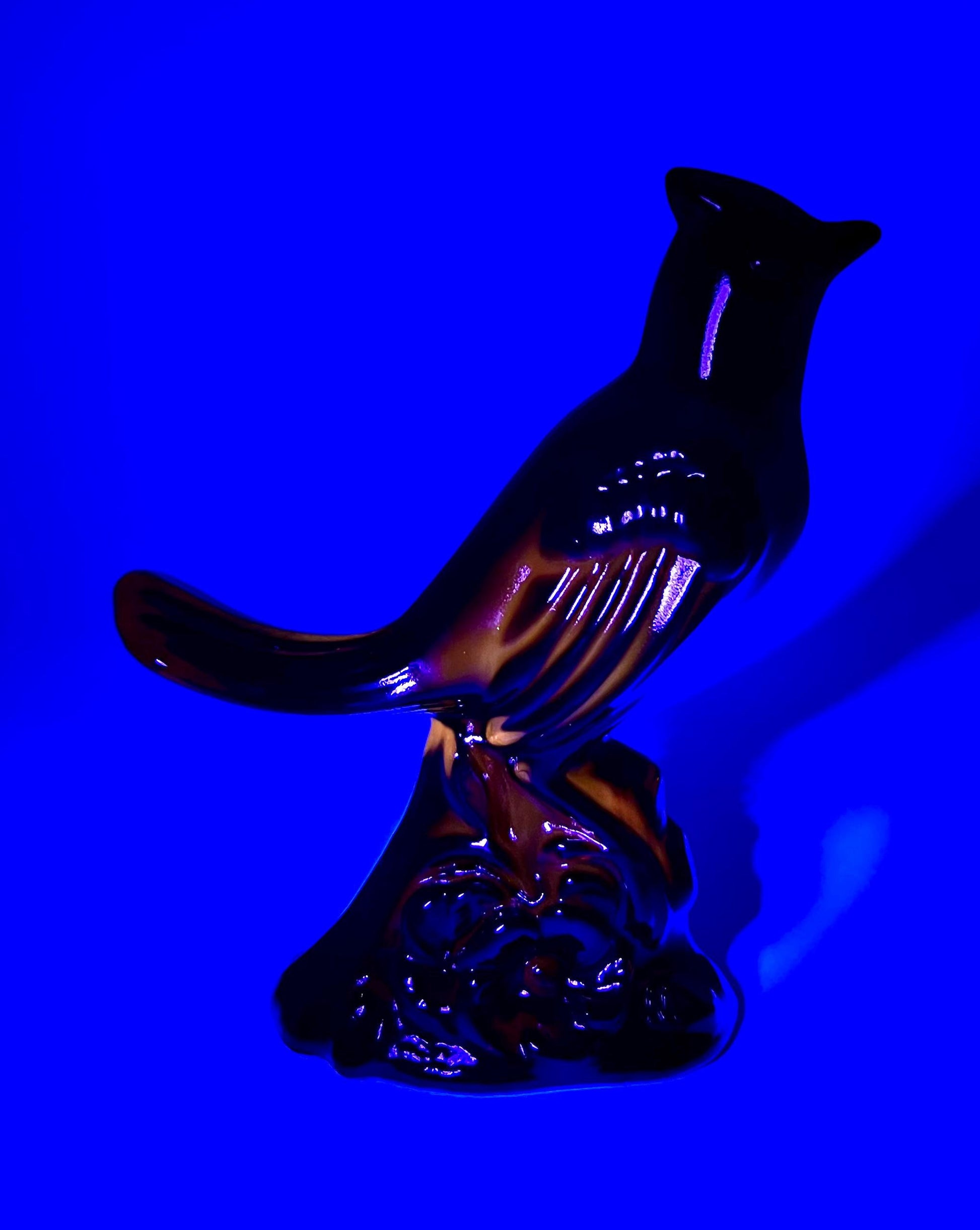 Mosser Red Cardinal 5" High Ruby Red Glass Cardinal with Cadmium