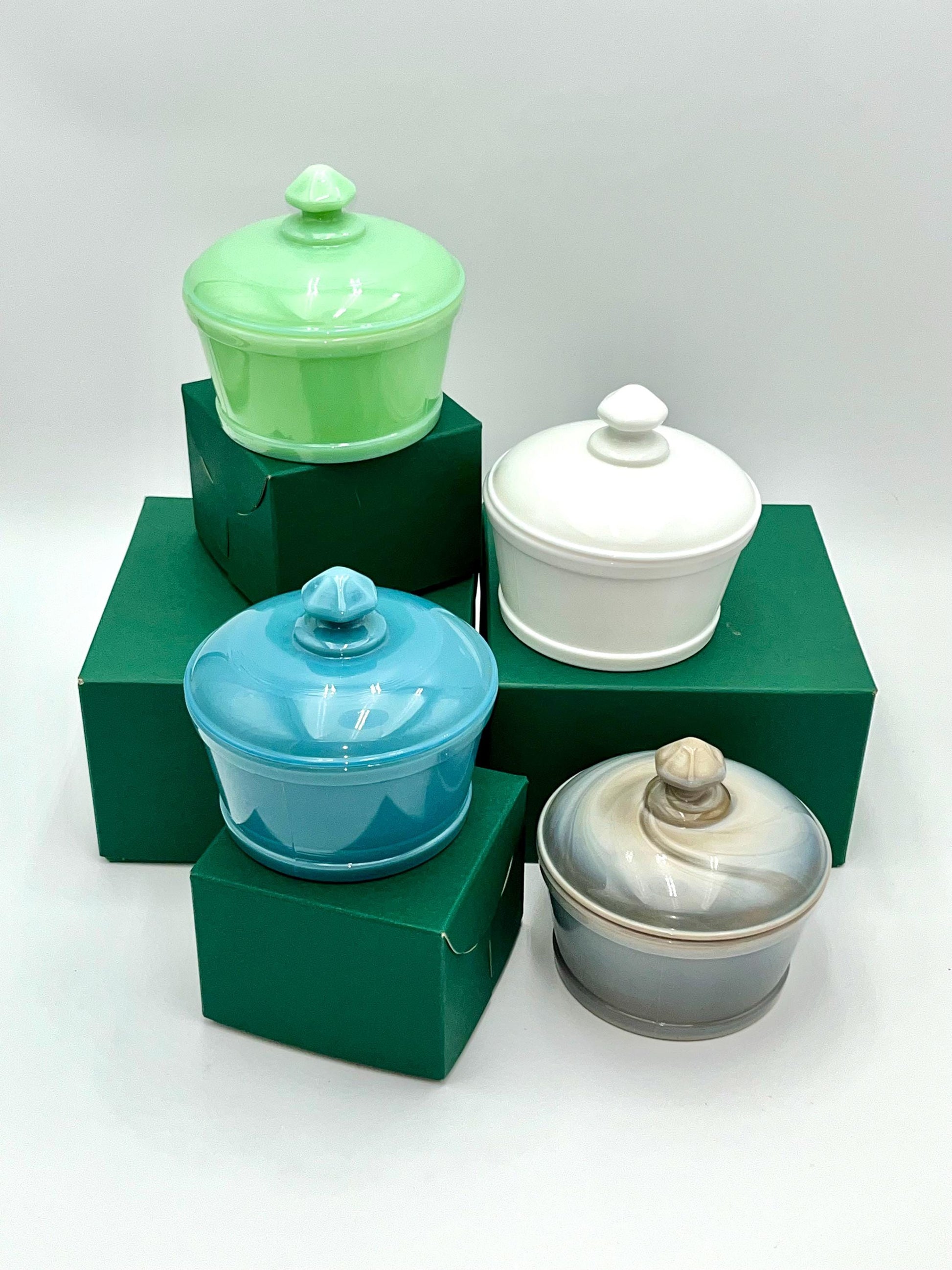 Mosser Butter Dish YOUR Choice of Color, Jadeite, Milk Glass, Grey Marble or Georgian Blue Great Covered Sugar Bowl