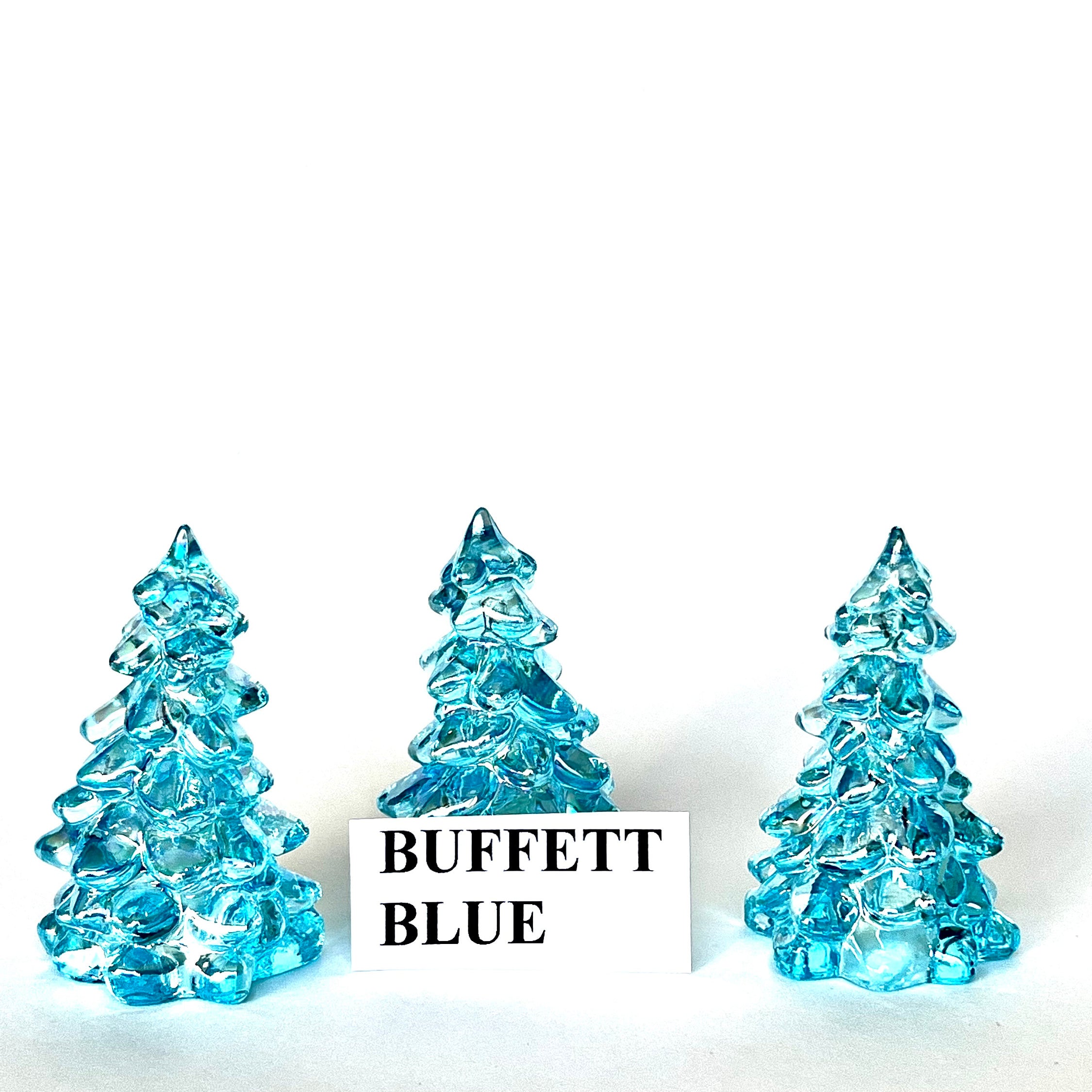 Mosser Glass Tree 2-1/2" SET OF 3 Trees. Choose Color of Set.