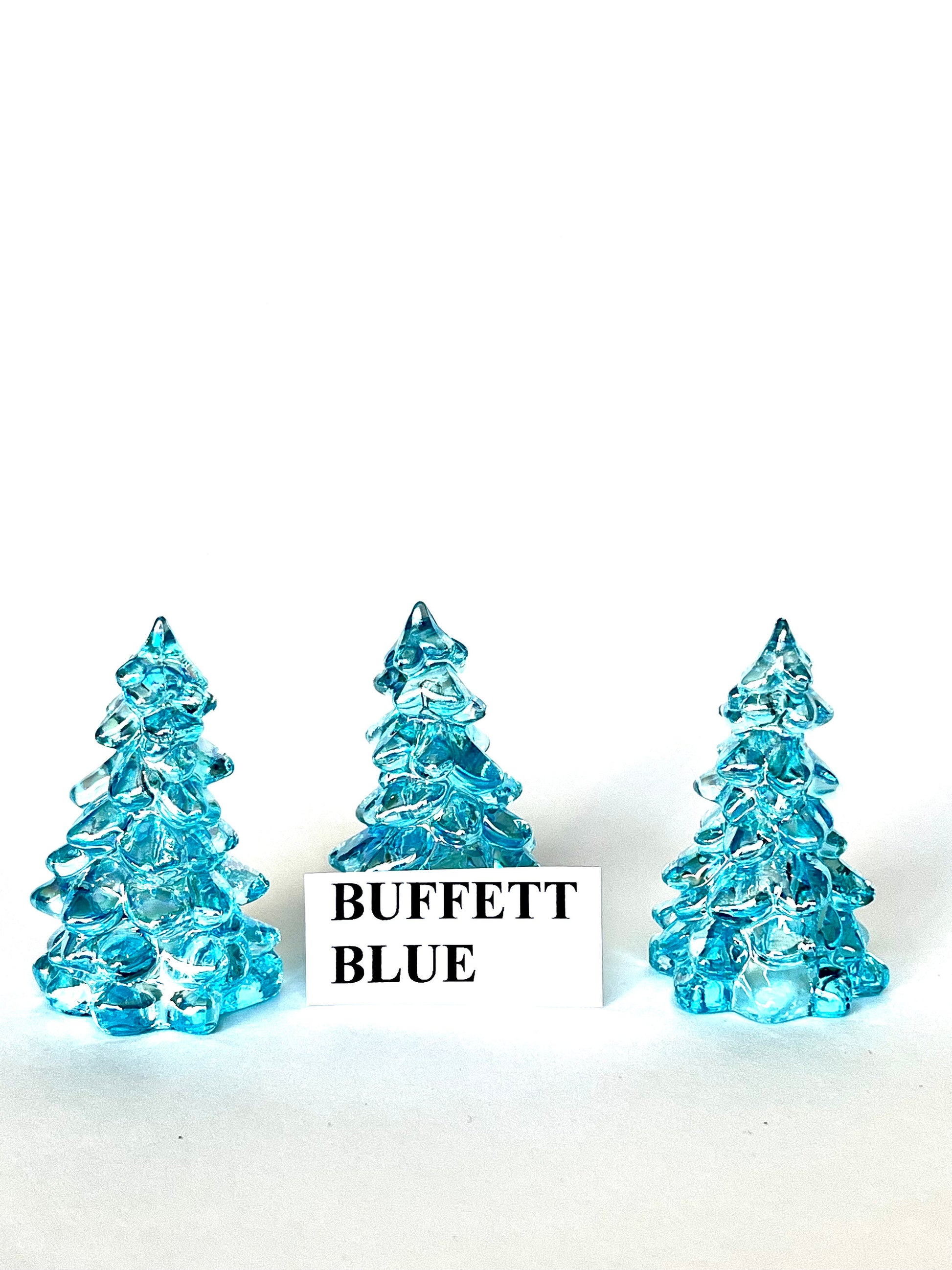 Mosser Glass Tree 2-1/2" SET OF 3 Trees. Choose Color of Set.