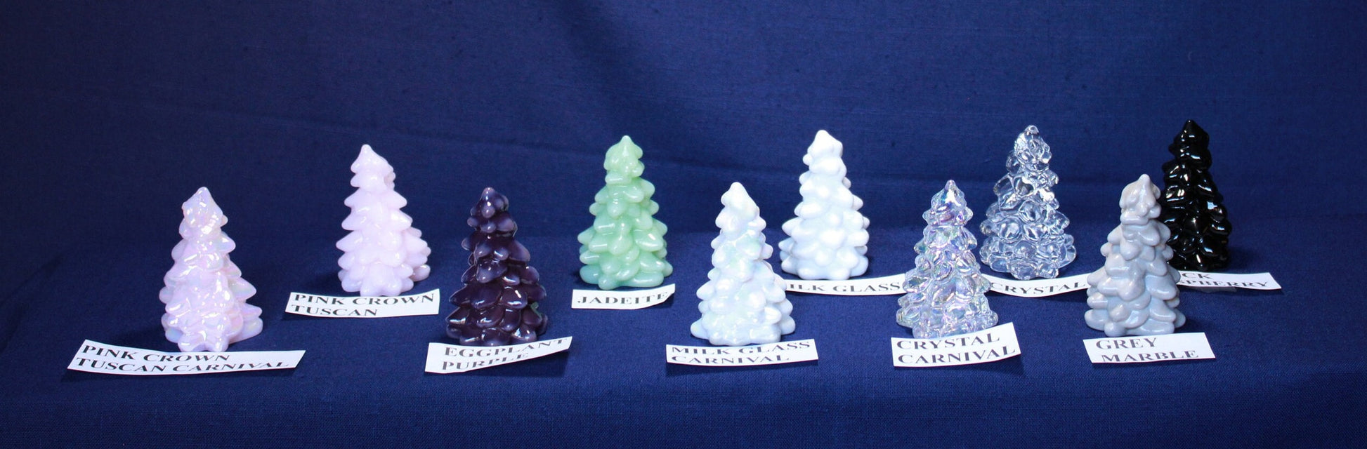 Mosser Glass Tree 2-1/2" Tree, Hand Pressed Glass Pine Tree, Your Choice of Color