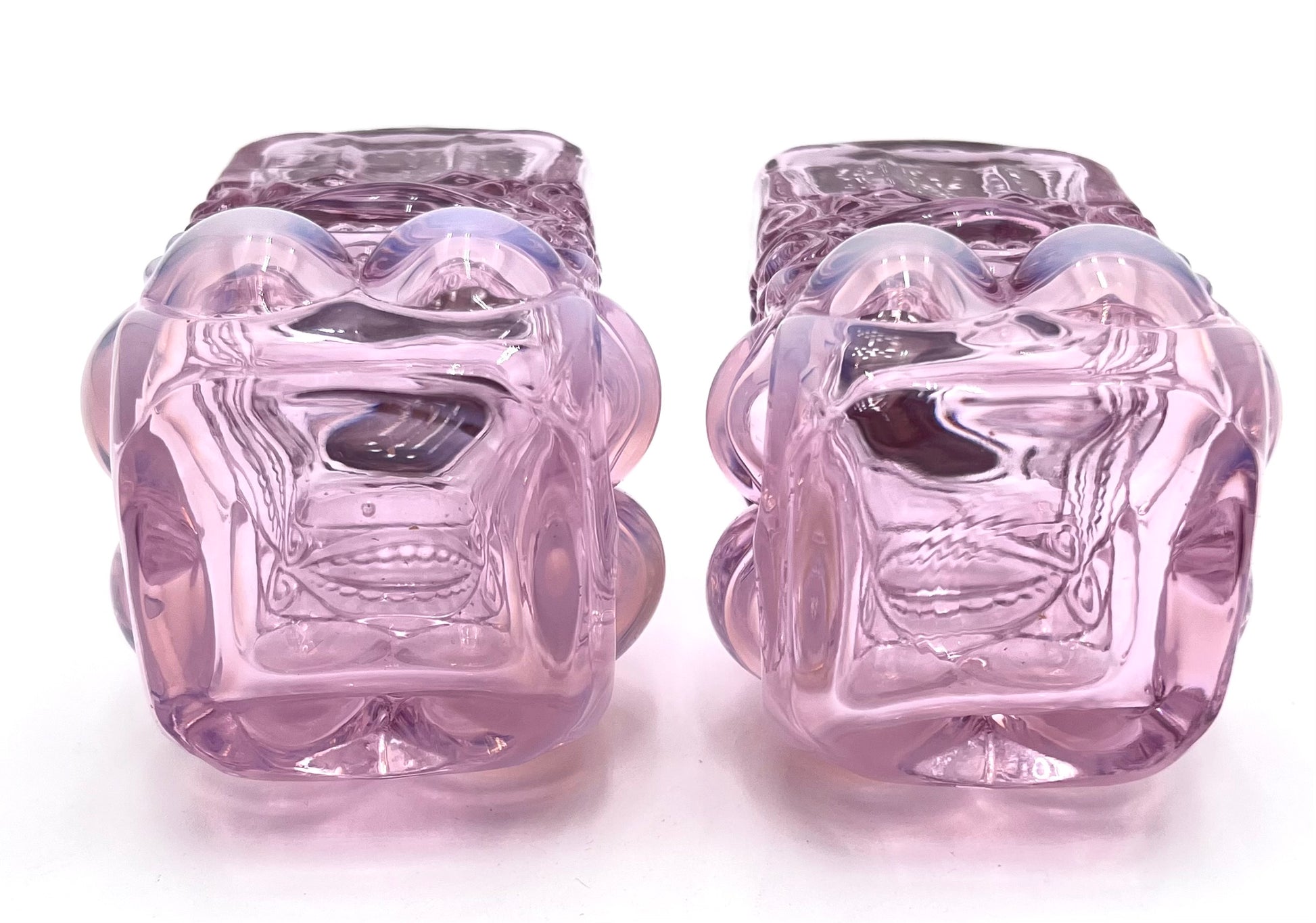 Mosser Glass Pink Opal Eye Winker Salt and Pepper Shakers, 3-7/8" High