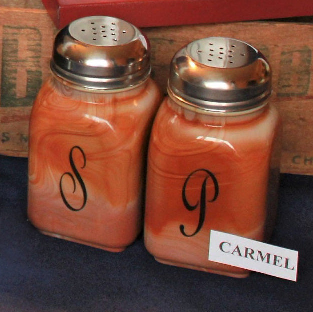 Monogram Salt and Pepper Shakers by Mosser Farmhouse Style, Your Choice of Colors