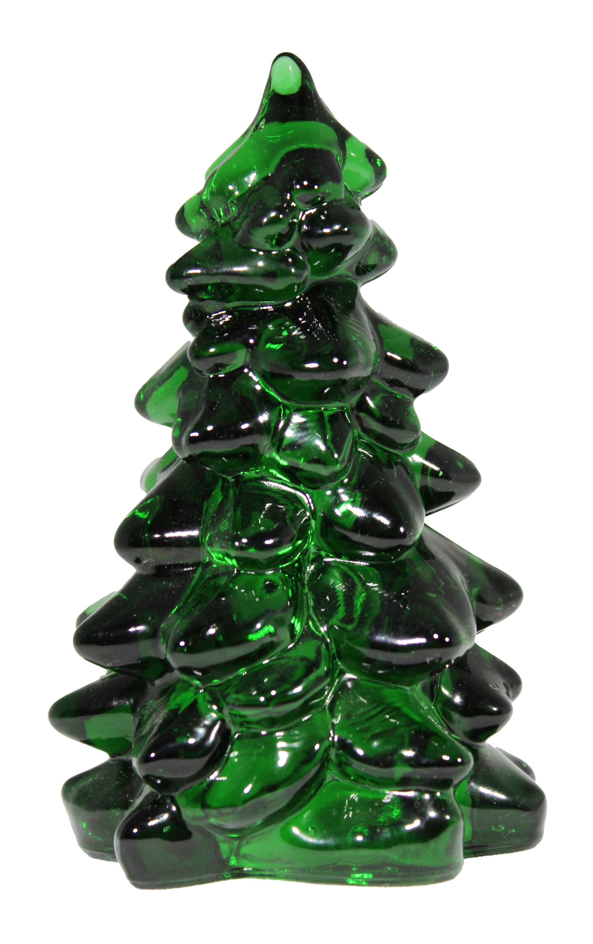 Mosser Glass Tree 2-1/2" Tree, Hand Pressed Glass Pine Tree, Your Choice of Color