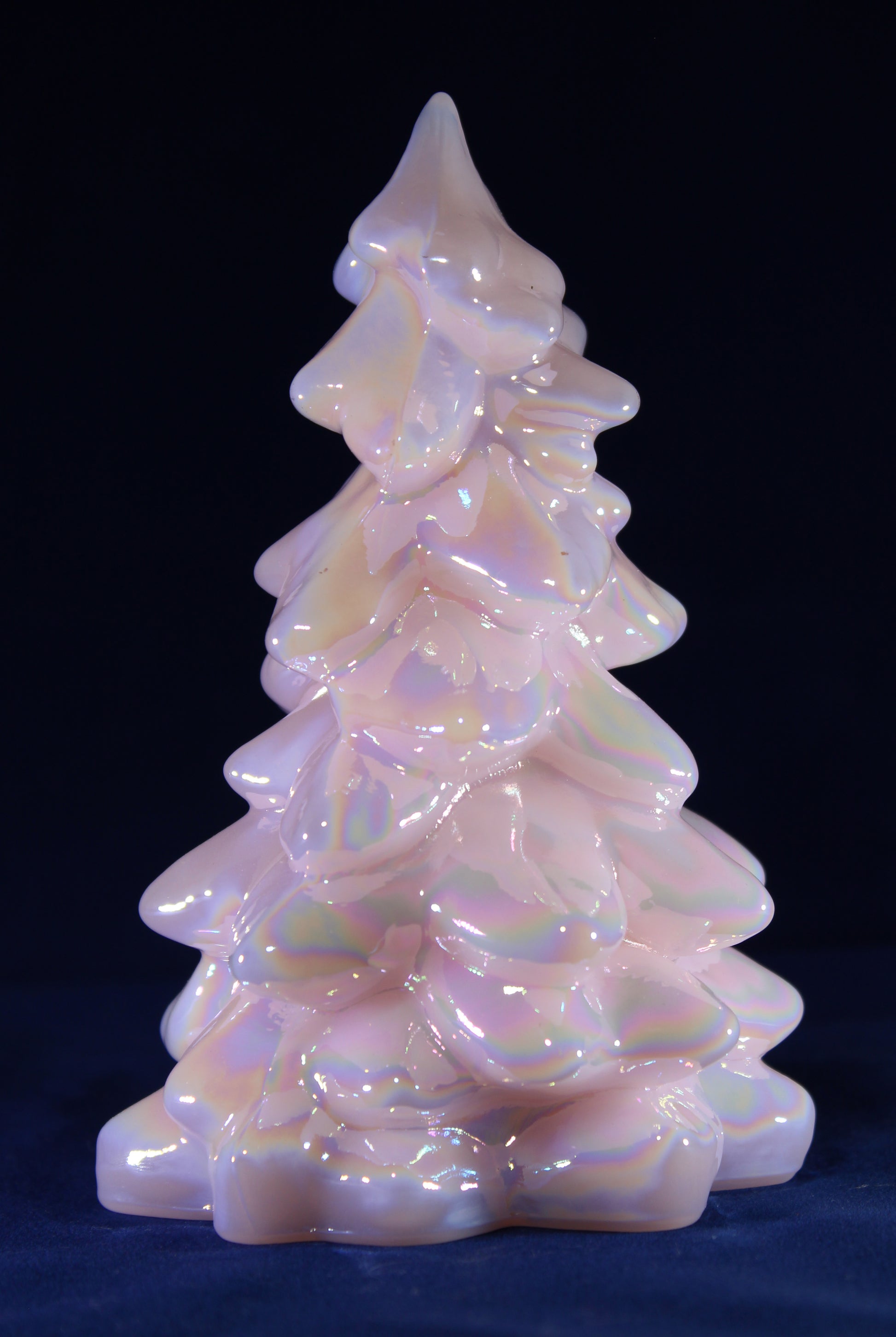 Mosser Glass Tree 2-1/2" Tree, Hand Pressed Glass Pine Tree, Your Choice of Color