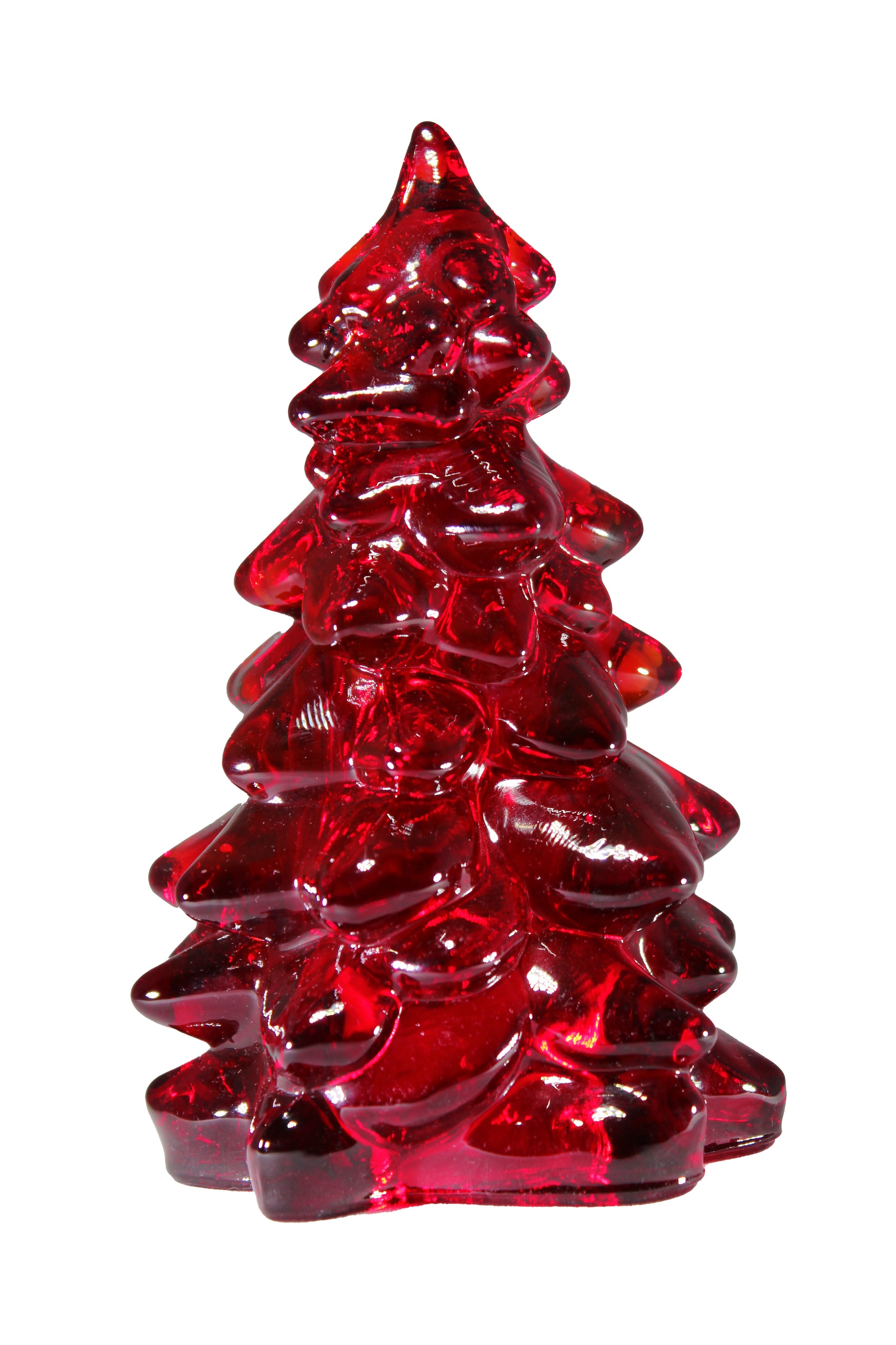 Mosser Glass Tree 5-1/2" Tree, Your Choice of 17 Colors Hand Pressed Glass Pine Tree