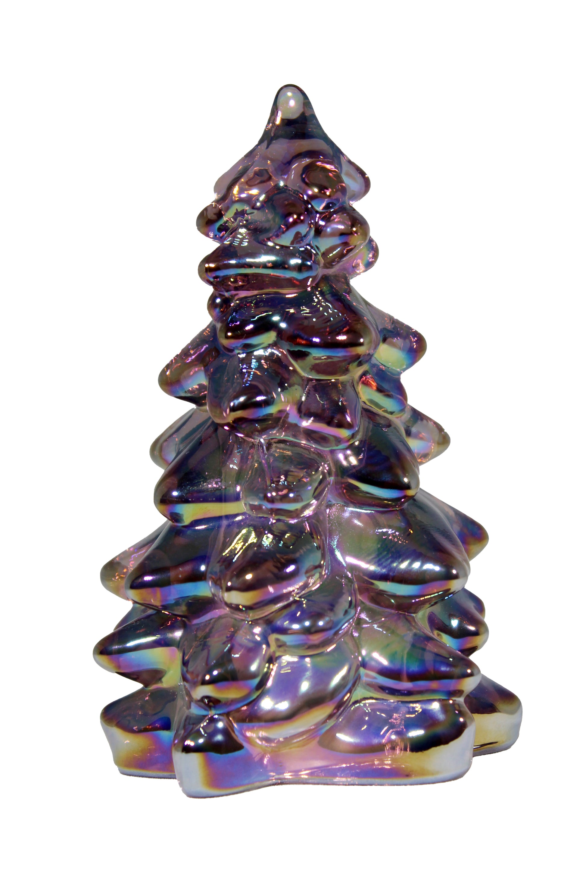 Mosser Glass Tree 2-1/2" Tree, Hand Pressed Glass Pine Tree, Your Choice of Color