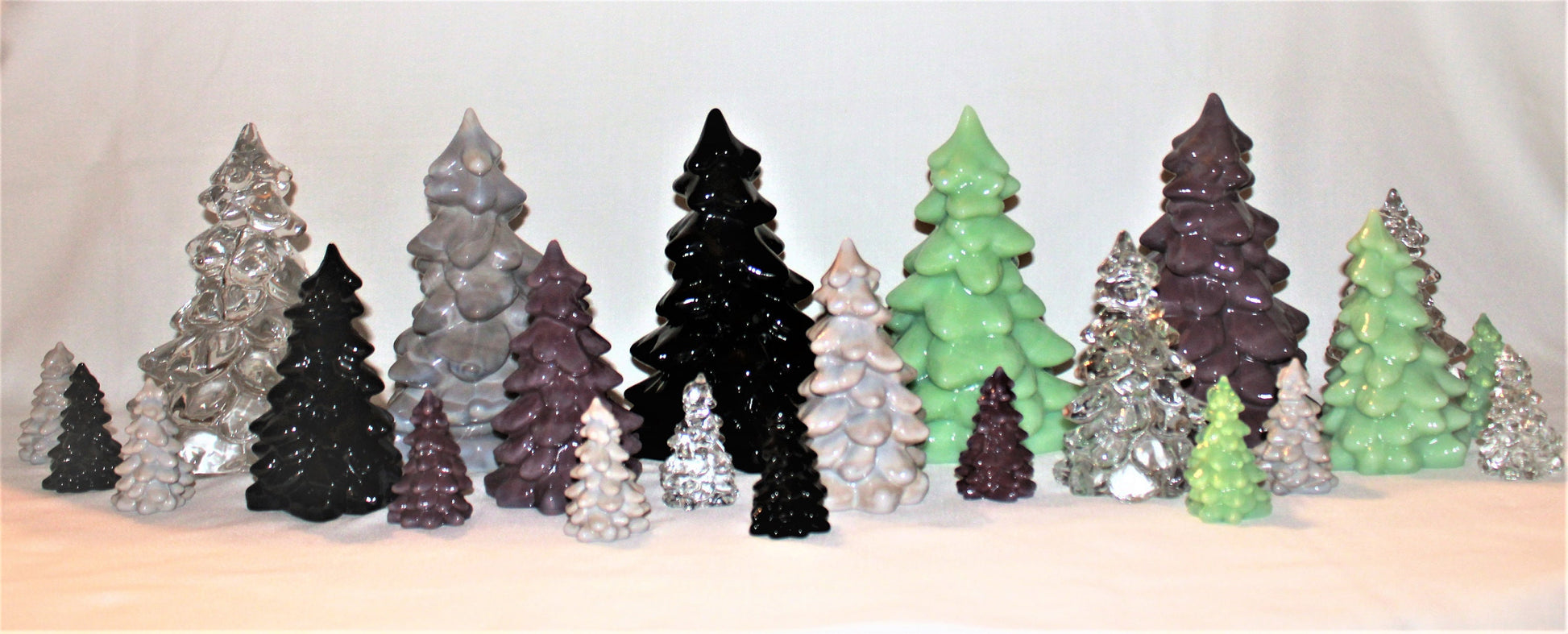 Mosser Glass Tree 2-1/2" Tree, Hand Pressed Glass Pine Tree, Your Choice of Color