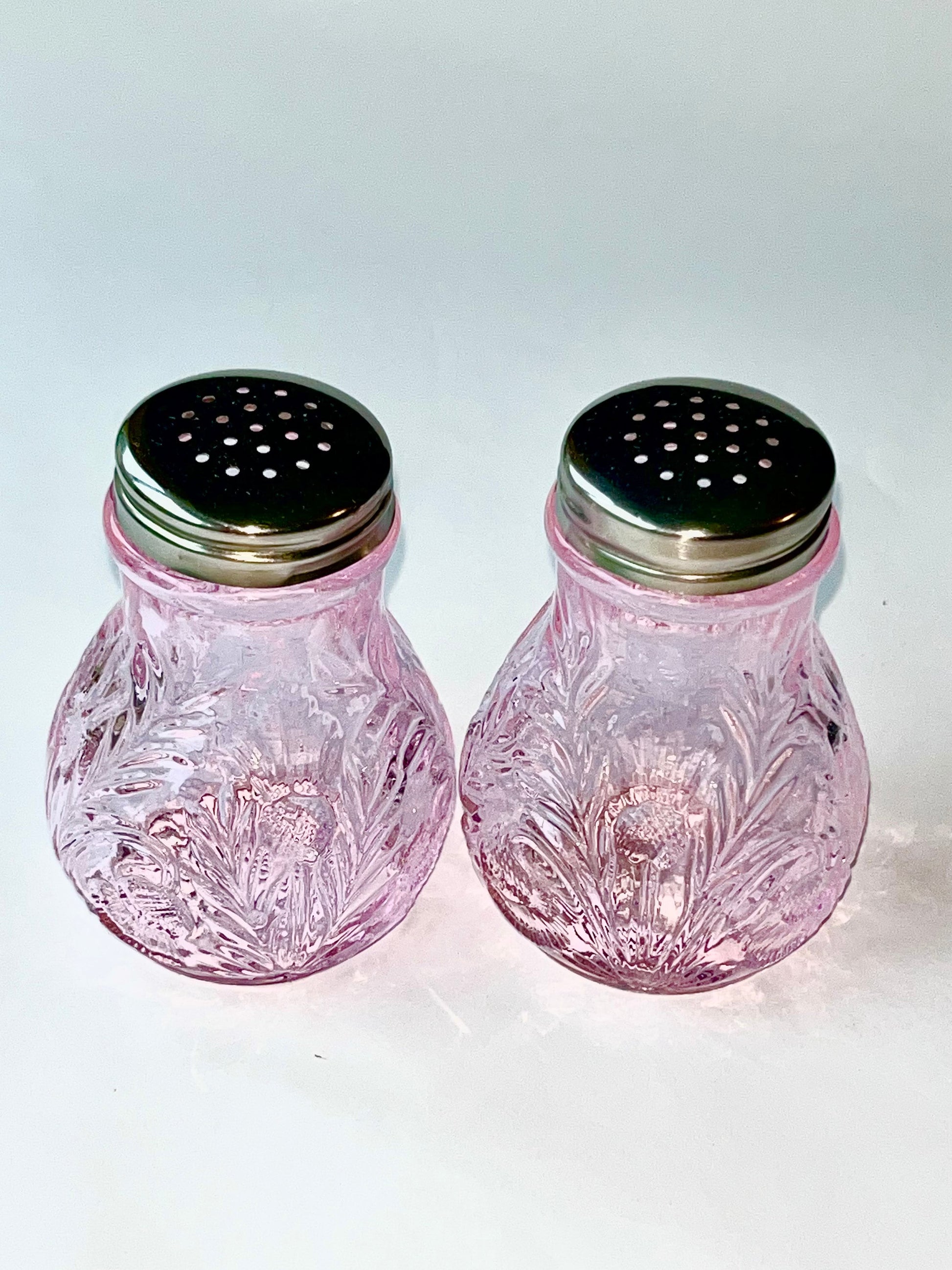 Rose Thistle Salt & Pepper Shakers 3" High also called Reverse Thistle