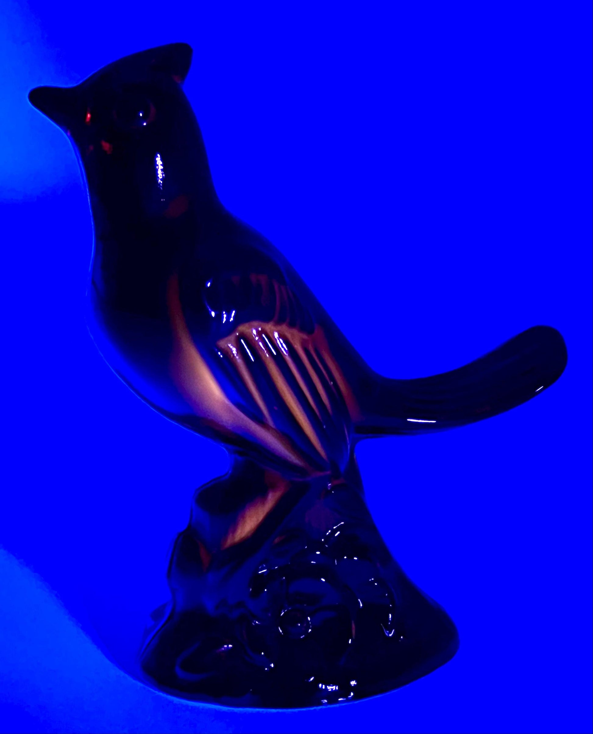 Mosser Red Cardinal 5" High Ruby Red Glass Cardinal with Cadmium