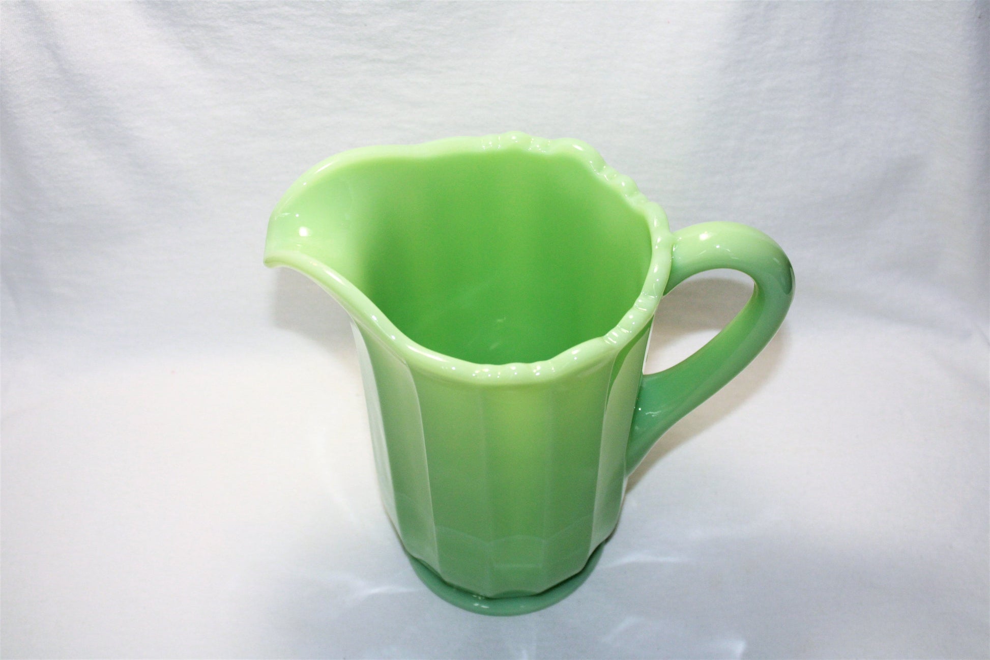 Jadeite Panel Pitcher by Mosser Glass