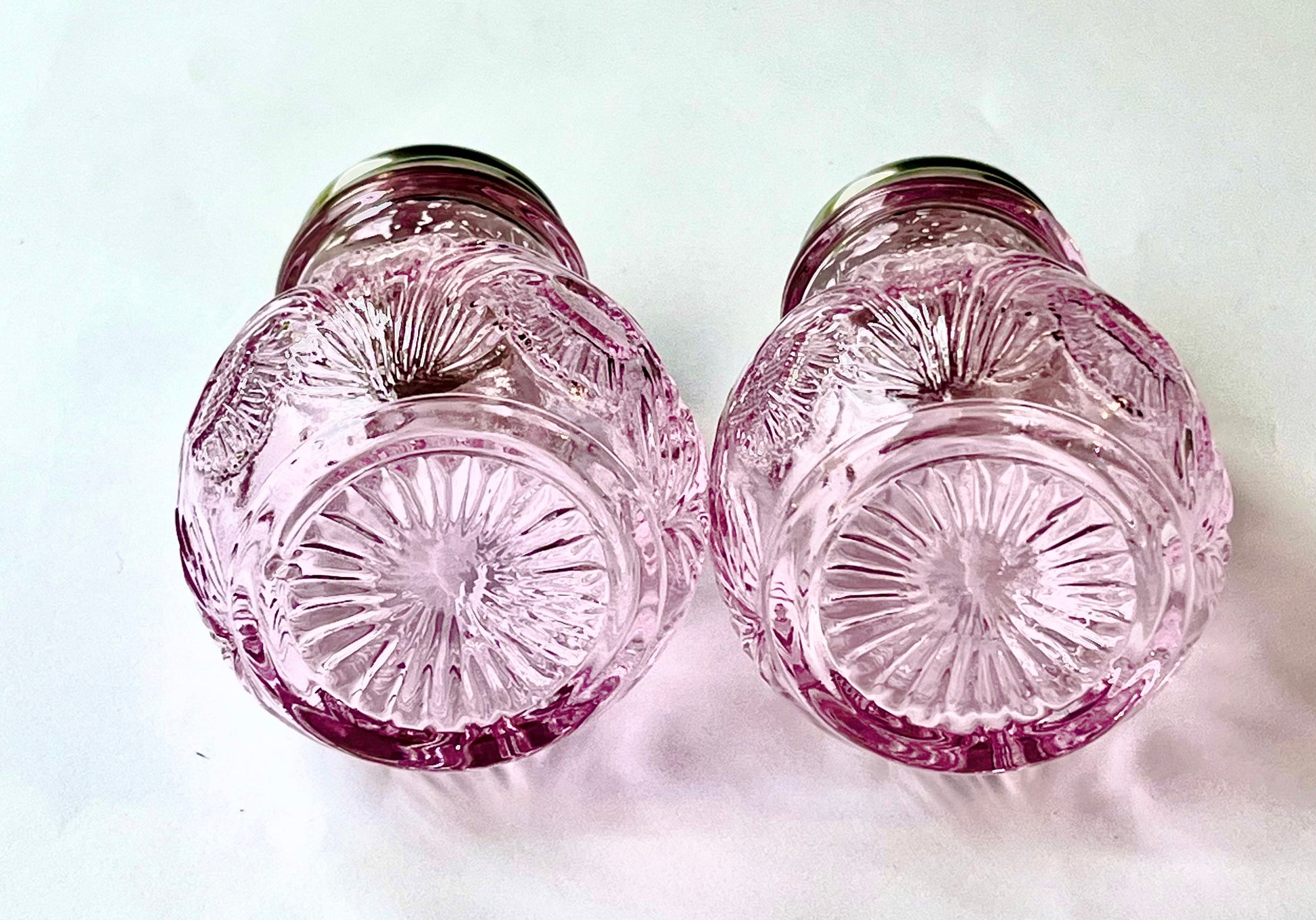 Rose Thistle Salt & Pepper Shakers 3" High also called Reverse Thistle